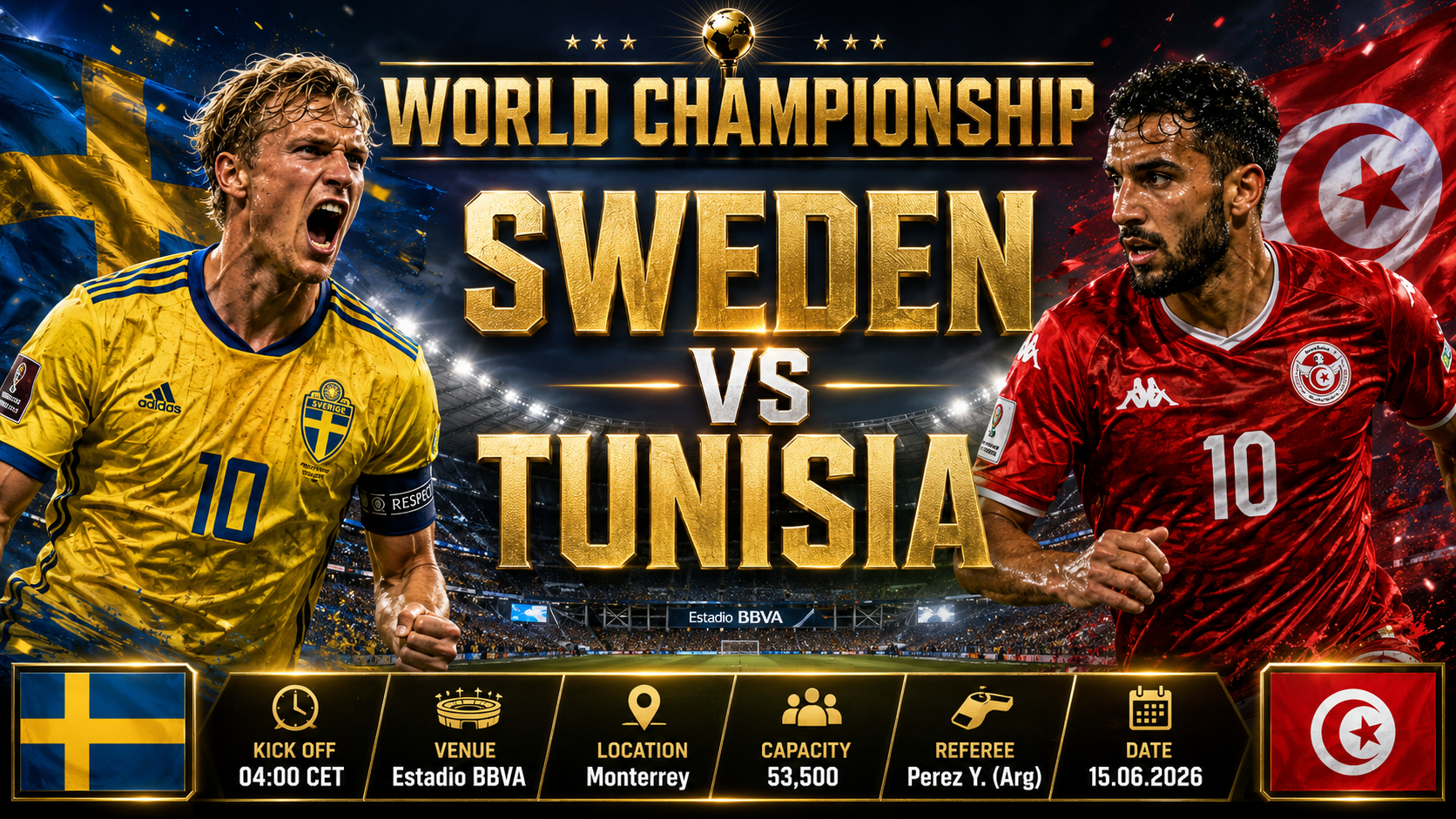 Sweden - Tunisia : Clash of Opposites in Monterrey Outlines Crucial Group F Opener